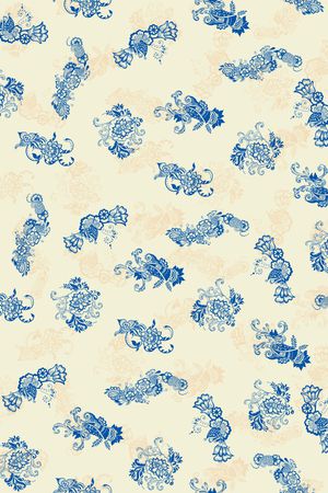 水彩花卉印花华亿平台图片