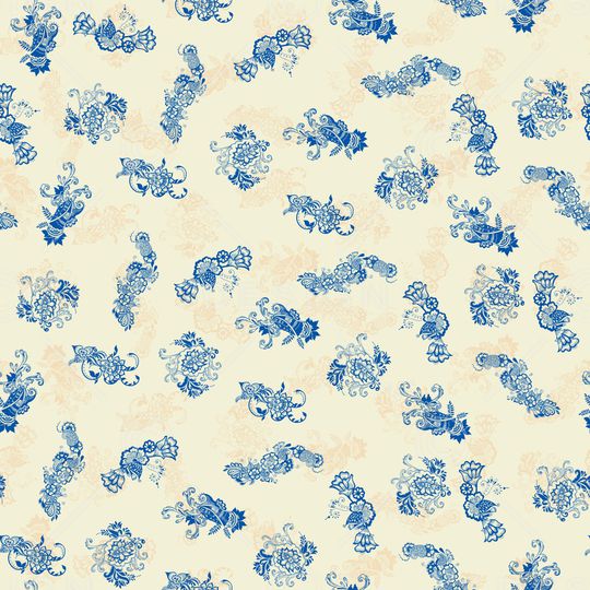 水彩花卉印花华亿平台图片