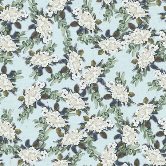 水彩花卉印花华亿平台图片