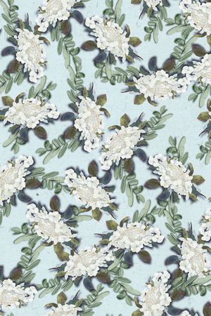 水彩花卉印花华亿平台图片