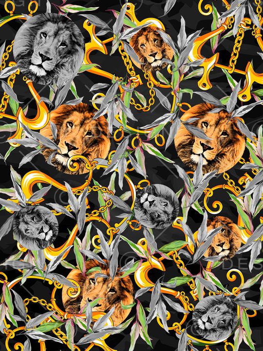 狮子印花华亿平台图片