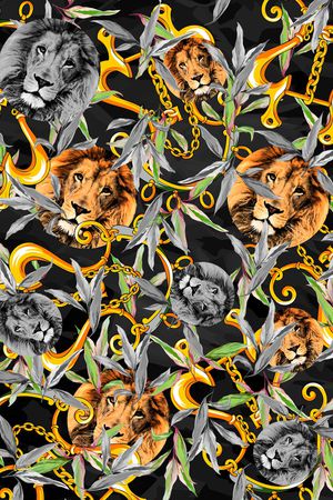 狮子印花华亿平台图片