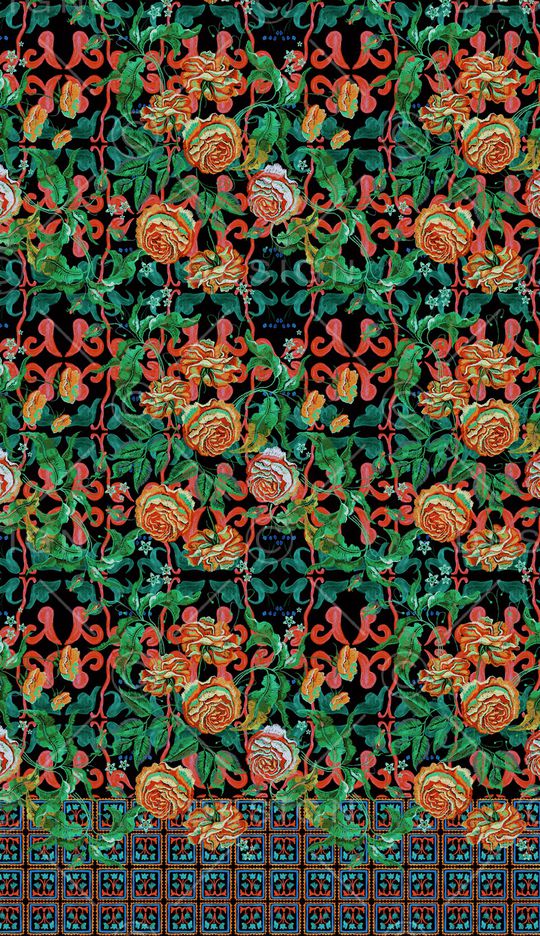 花卉印花华亿平台图片