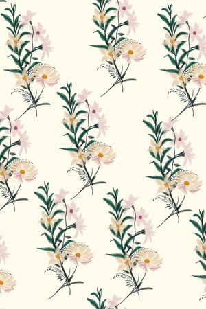 手绘花卉印花华亿平台图片