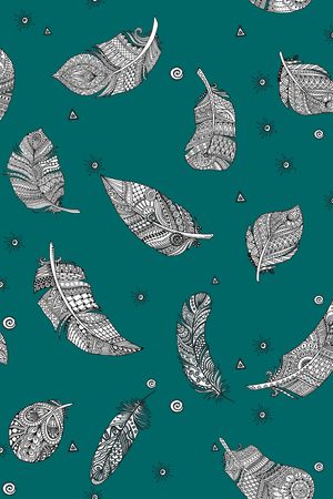 羽毛印花华亿平台图片