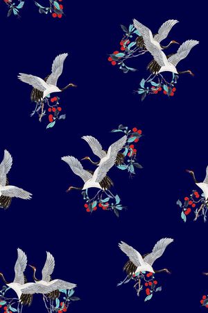 仙鹤印花华亿平台图片