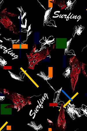 抽象印花华亿平台图片