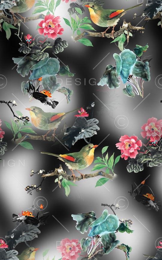 动物花卉印花华亿平台图片