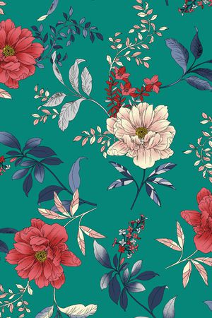 牡丹印花华亿平台图片