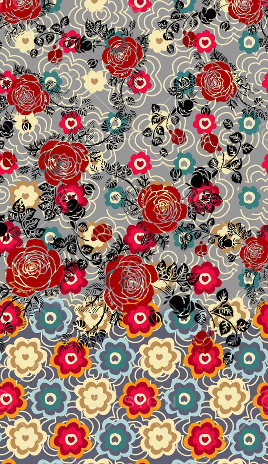 花卉印花华亿平台图片