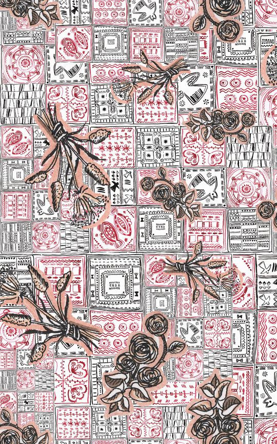 卷草印花华亿平台图片