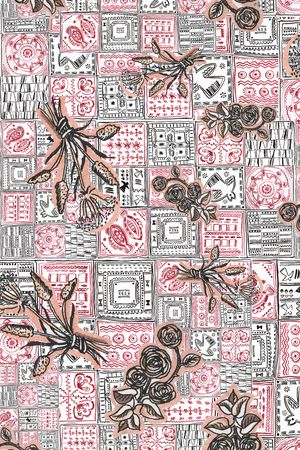 卷草印花华亿平台图片