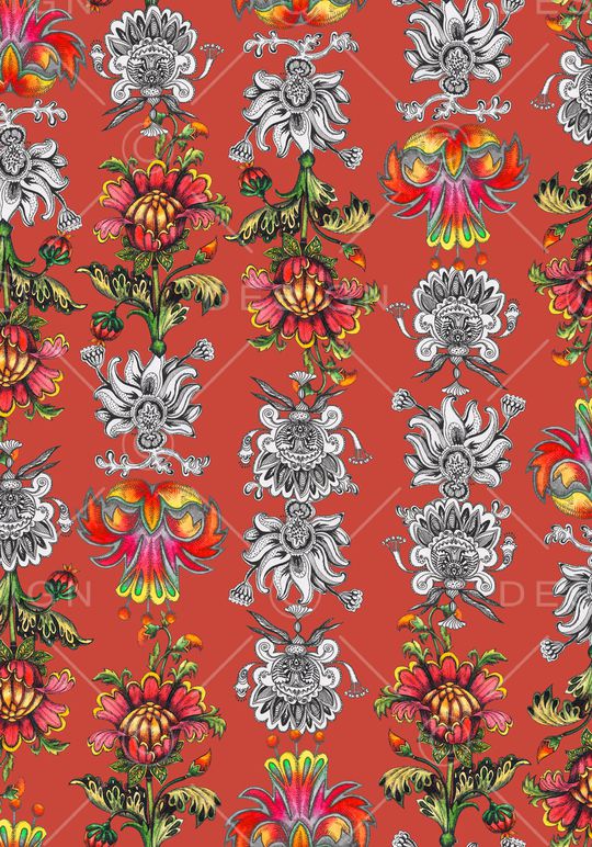 卷草印花华亿平台图片