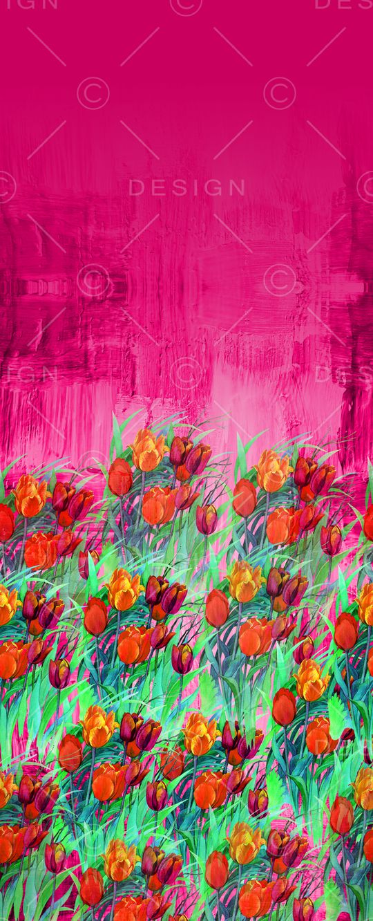 抽象花卉印花华亿平台图片