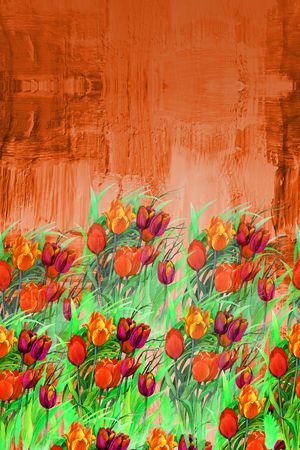 抽象花卉印花华亿平台图片