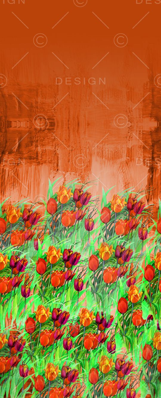 抽象花卉印花华亿平台图片