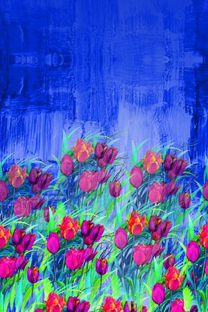 抽象花卉印花华亿平台图片