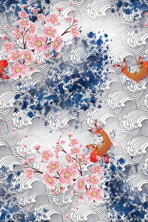 中国风印花华亿平台图片