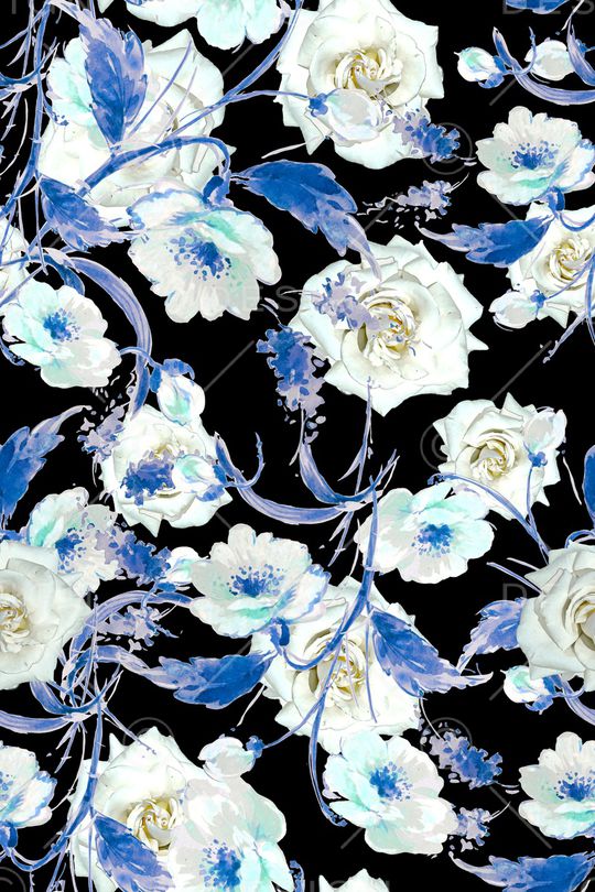 花卉印花华亿平台图片