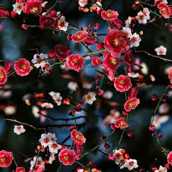 梅花印花华亿平台图片