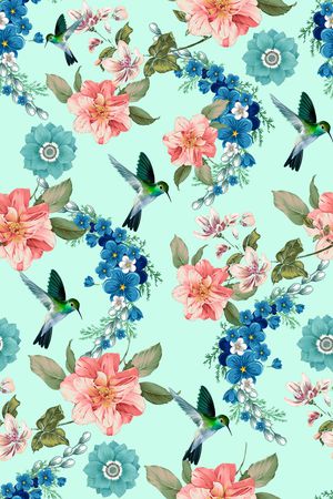 花鸟印花华亿平台图片