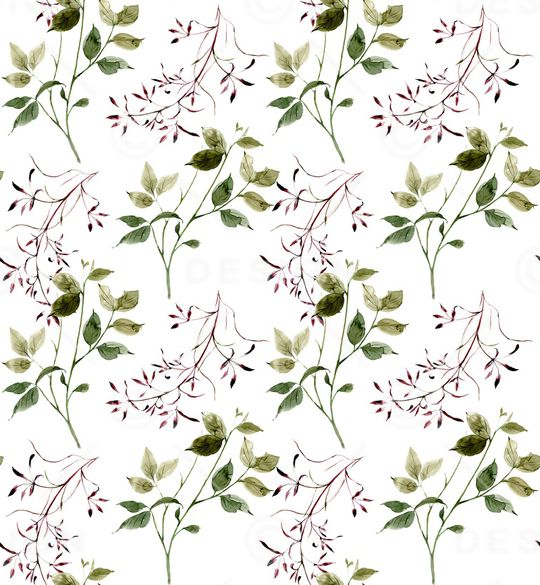 水彩花卉印花华亿平台图片