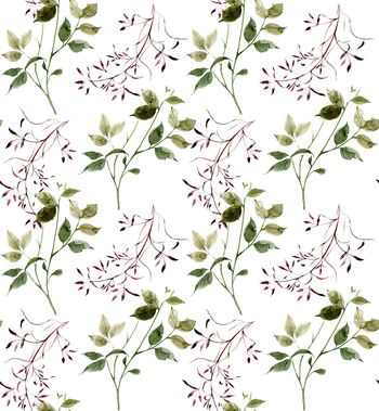 水彩花卉印花华亿平台图片