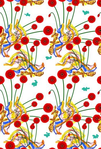 白底花印花华亿平台图片