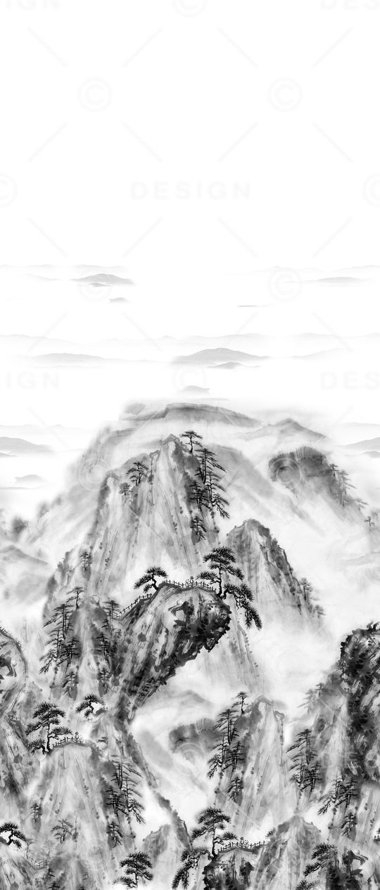 风景定位印花华亿平台图片