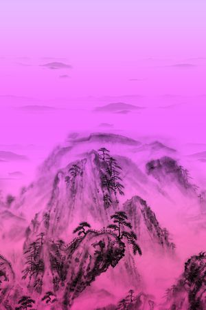 风景定位印花华亿平台图片