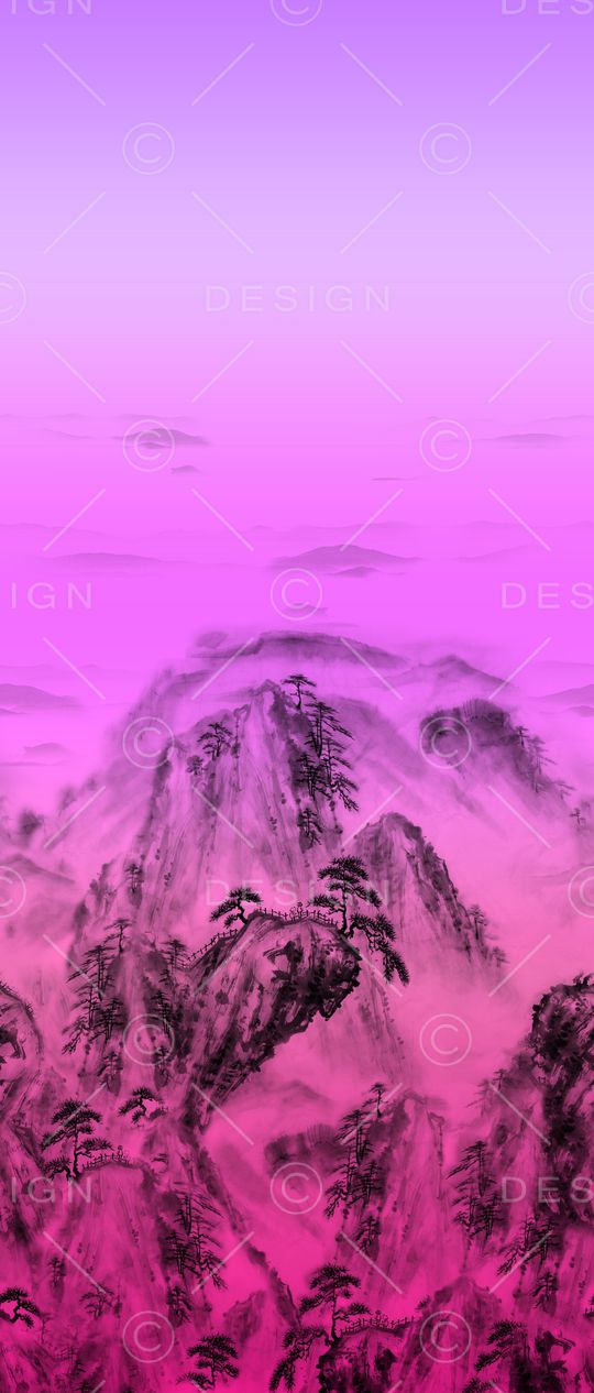 风景定位印花华亿平台图片