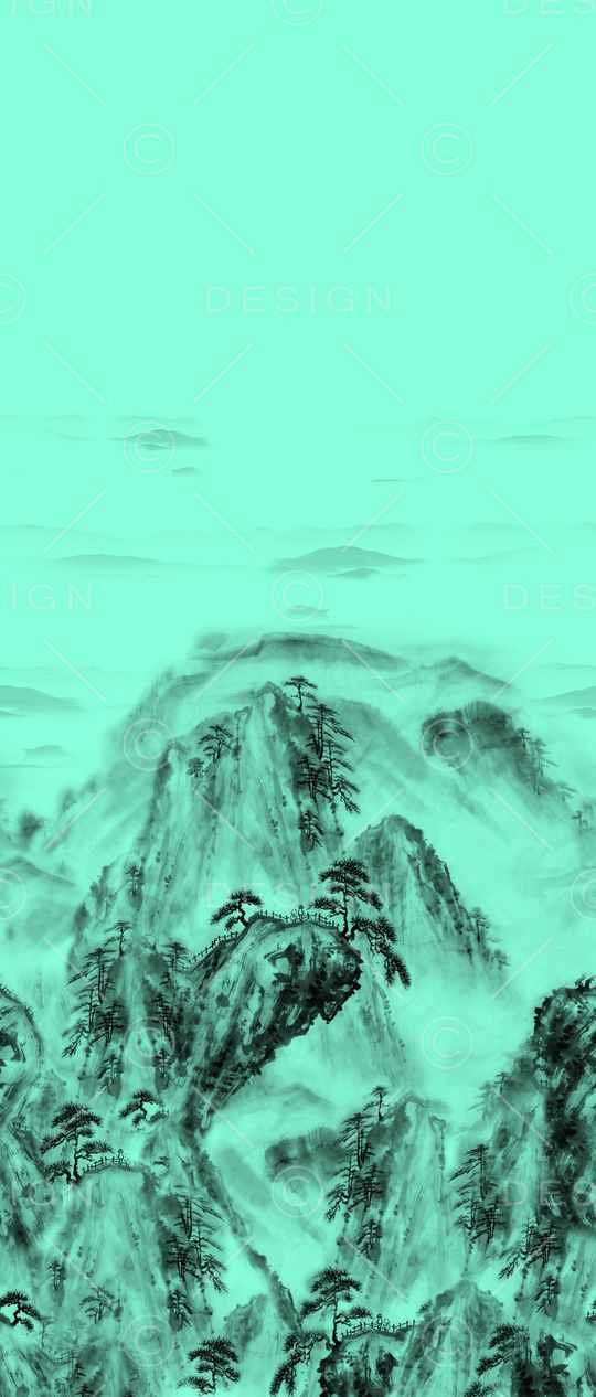 风景定位印花华亿平台图片