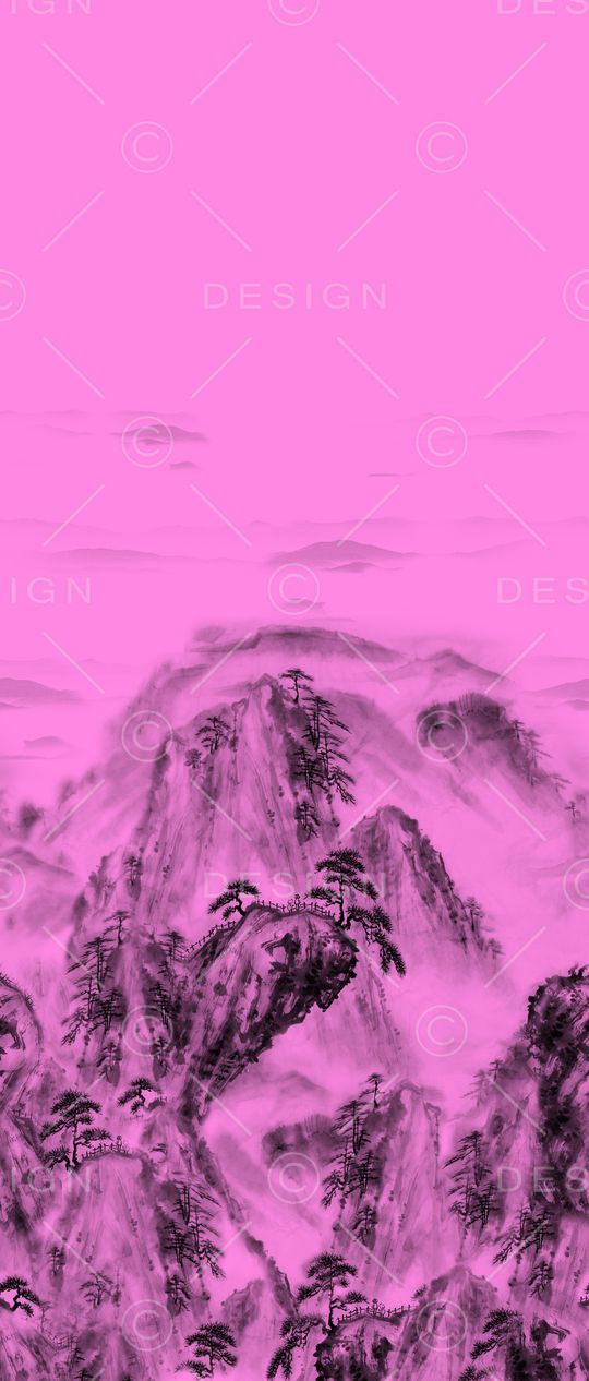 风景定位印花华亿平台图片