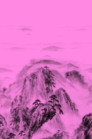 风景定位印花华亿平台图片