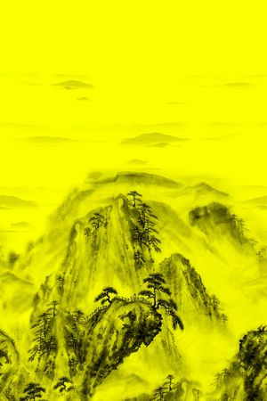 风景定位印花华亿平台图片