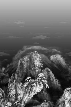 风景定位印花华亿平台图片