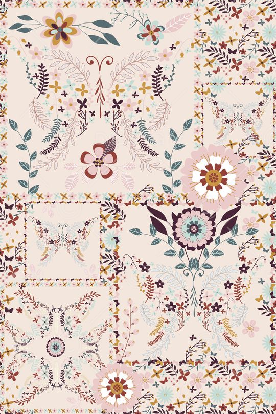 stylized flowers印花华亿平台图片