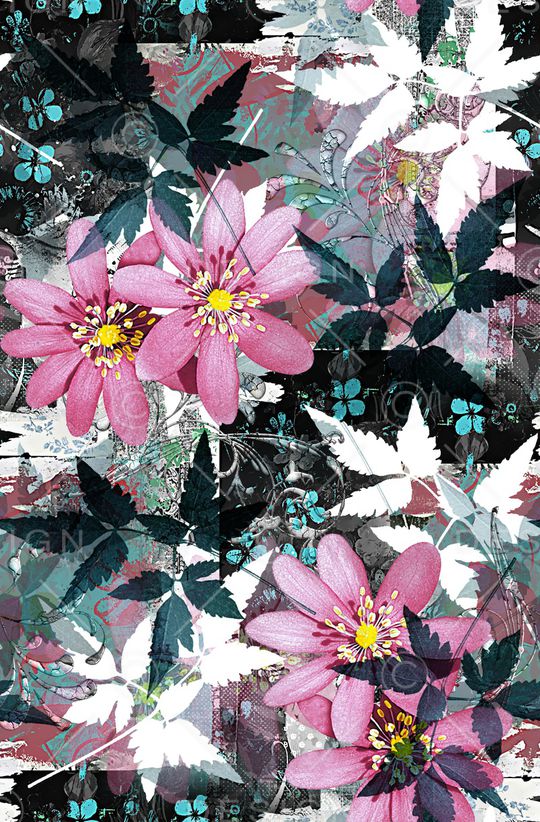 花卉印花华亿平台图片