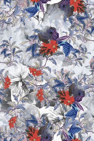 花卉印花华亿平台图片