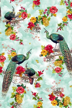 动物花卉印花华亿平台图片