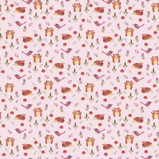 卡通动物印花华亿平台图片