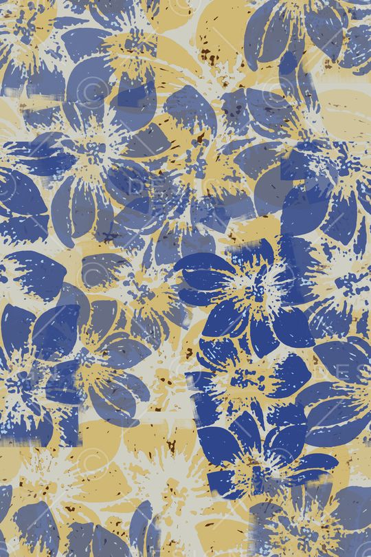 民族花卉印花华亿平台图片