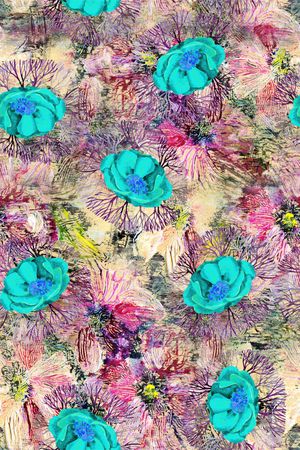 花卉印花华亿平台图片