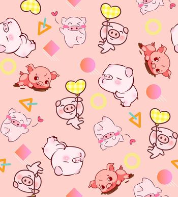 卡通动物印花华亿平台图片