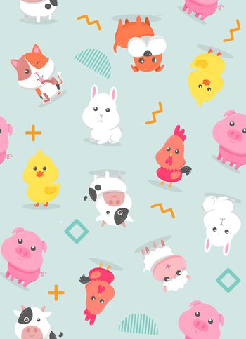 卡通动物印花华亿平台图片