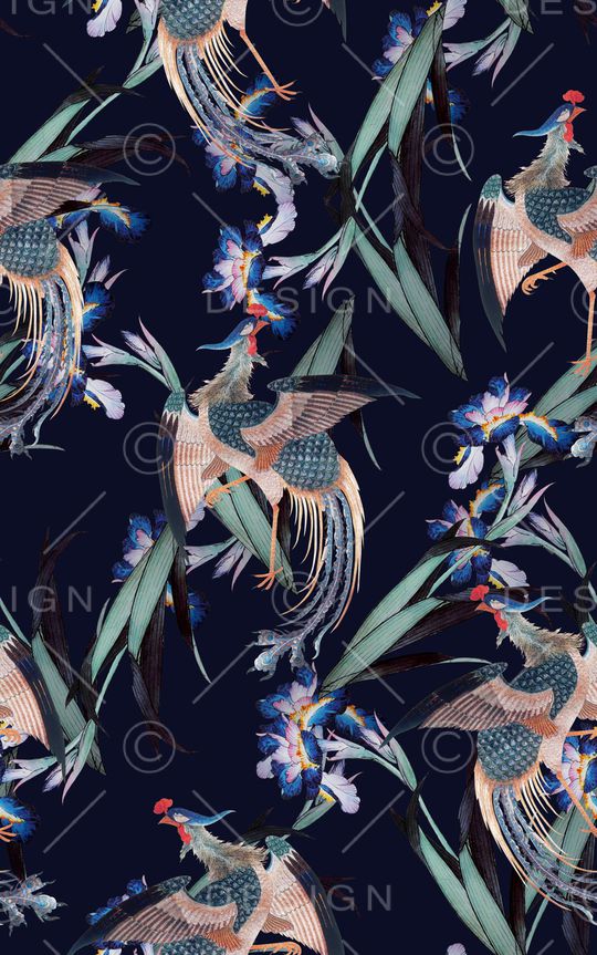 中国风印花华亿平台图片