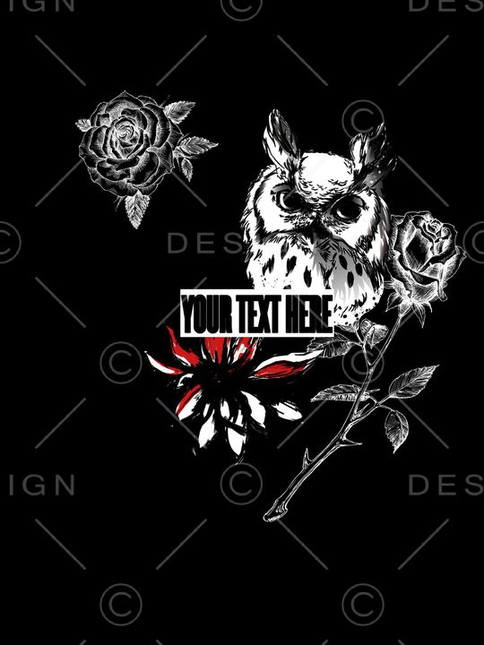 猫头鹰印花华亿平台图片