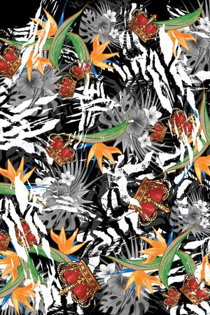 斑马纹印花华亿平台图片