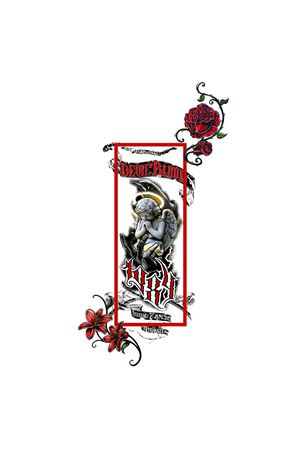 手绘花朵叶子印花华亿平台图片