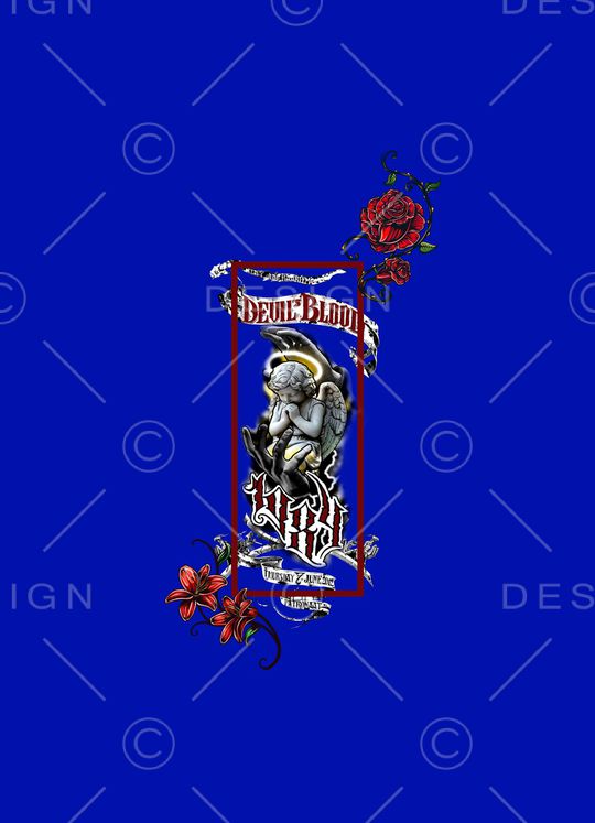 手绘花朵叶子印花华亿平台图片